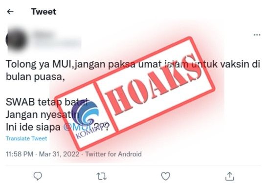 CEK FAKTA: Vaksin dan Tes Swab Dapat Membatalkan Puasa, Benarkah? (Kominfo.go.id)