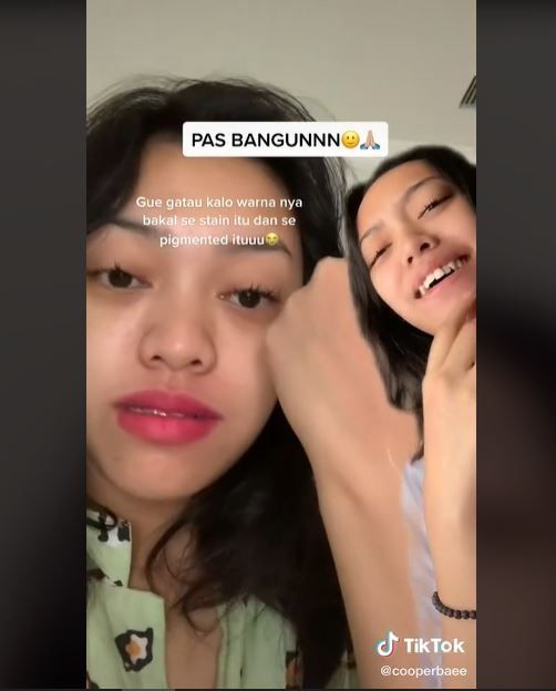 Viral Wanita Pakai Lip Balm saat Mau Tidur, Bangun Langsung Kaget (tiktok.com/cooperbaee)