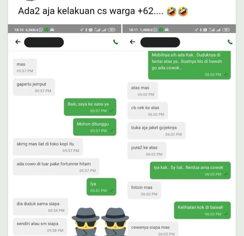 Driver Ojol Dipesan Buat Jadi Intel Awasi Pacar (instagram/@lambe_ojol)