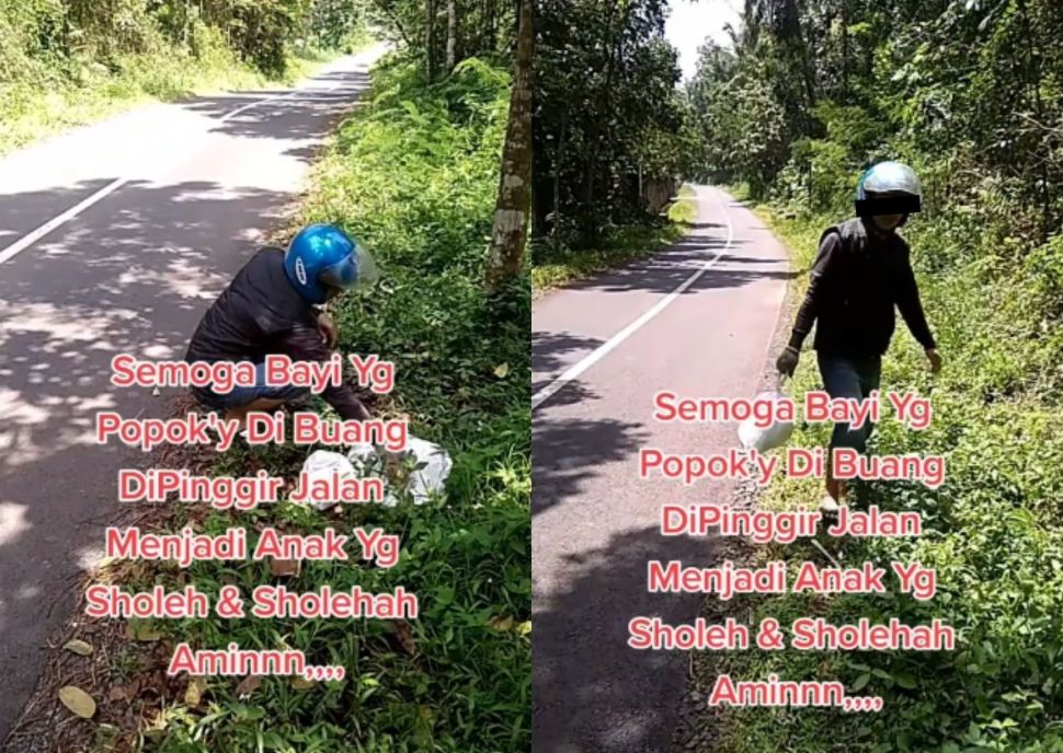 Bapak-bapak Kumpulkan Sampah Popok Bayi dari Pinggir Jalan, Lalu Lakukan Hal ini, Aksinya Tuai Perdebatan. (Instagram/dunia_kaumhawa)