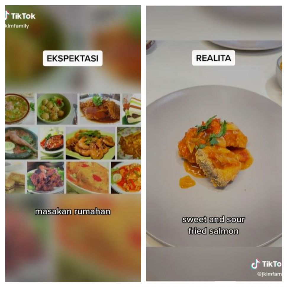 Masakan ART di luar ekspektasi (TikTok @jklmfamily)