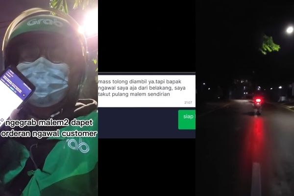 Dapat Orderan Malam-malam, Driver Ojol Diminta Pelanggan Buat Ngawal (instagram/@pamangrab.tv)