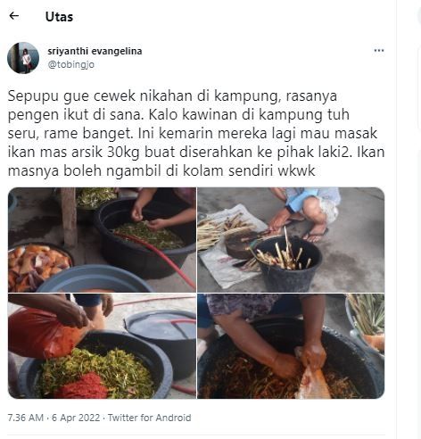 Gotong royong memasakjelang pernikahan (TikTok @tobingjo)