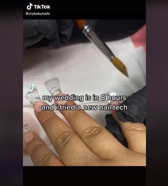 Manikur di Hari H Pernikahan, Kuku Wanita Ini Malah Diejek Mirip Kaki Bebek (tiktok.com/crybabynails)