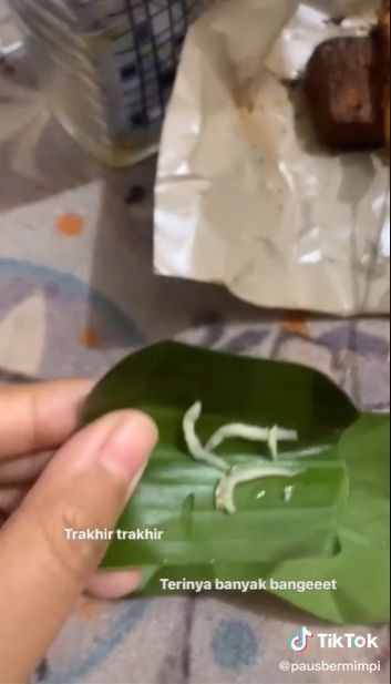 Beli Menu Angkringan untuk Buka Puasa, Wanita Ini Syok Pas Lihat Porsi Nasi Kucing: Geli Doang Lambungnya. (TikTok/@pausbermimpi)