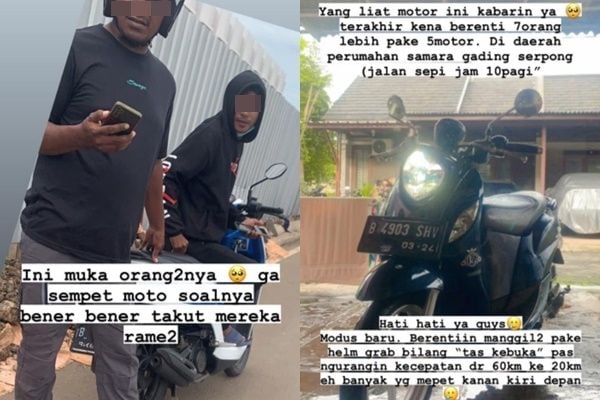 Modus Ingatkan Tas Terbuka, Motor Wanita Ini Dirampas Pria Tak Dikenal (Twitter/@YansUtama2)