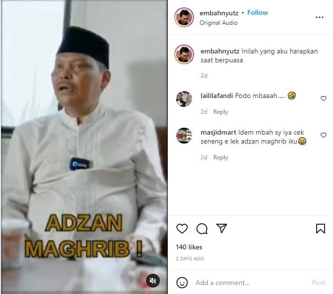 Video Ustaz (Instagram/embahnyutz)