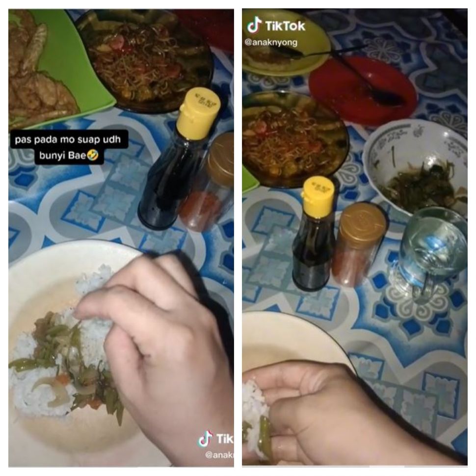 Sahur saat adzan subuh (TikTok @anaknyong)