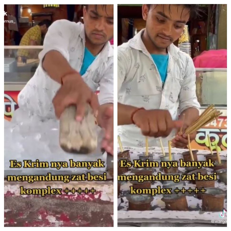 Es krim dengan wadah berkarat (TikTok @calon.sukses.69)