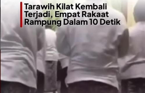 Praktik salat Tarawih yang dilakukan sangat-sangat cepat kembali menjadi fenomena tersendiri dalam bulan Ramadhan 2022. [Instagram]