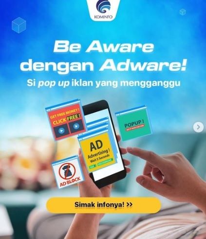 Adware. [Instagram/@kemenkominfo]