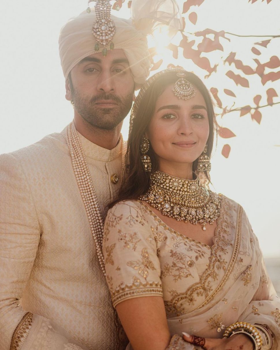 Foto resmi pernikahan Ranbir Kapoor dan Alia Bhatt. [Instagram Alia Bhatt]