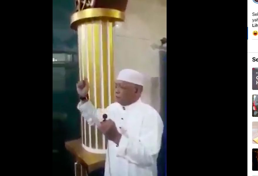 Viral jemaah masjid menyanyikan lagu Indonesia Raya sebelum tarawih [Facebook]