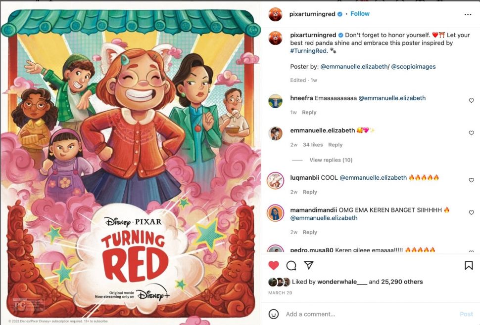 Bangga Banget, Pembuat Poster FIlm Disney Turning Red Ternyata Mahasiswa ITB. (DOk: Istimewa)