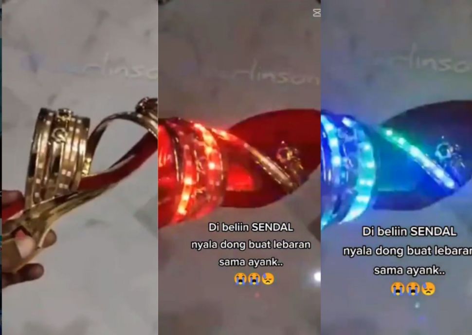 Senang Dibelikan Sandal Lebaran sama 'Ayang', Pas Tahu Wujudnya Bikin Kaget. (Instagram/dunia_kaumhawa)