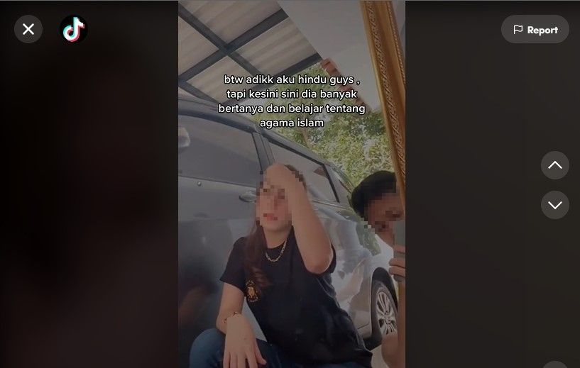 Viral Kisah Adik Akhirnya Ikuti Agama Sang Kakak, Ditentang Sang Ayah Hingga Mengurung Diri di Kamar. (Dok: TikTok/akunke5papiauzy)