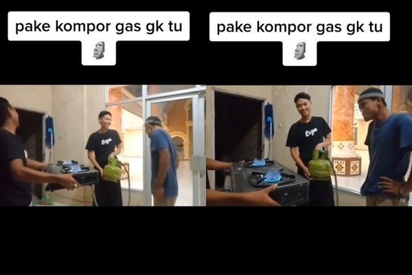 Bukan Lilin, Rombongan Pemuda Ini Beri Kejutan Ultah Temannya Pakai Kompor Gas Menyala (instagram/@kocak.petcaah)