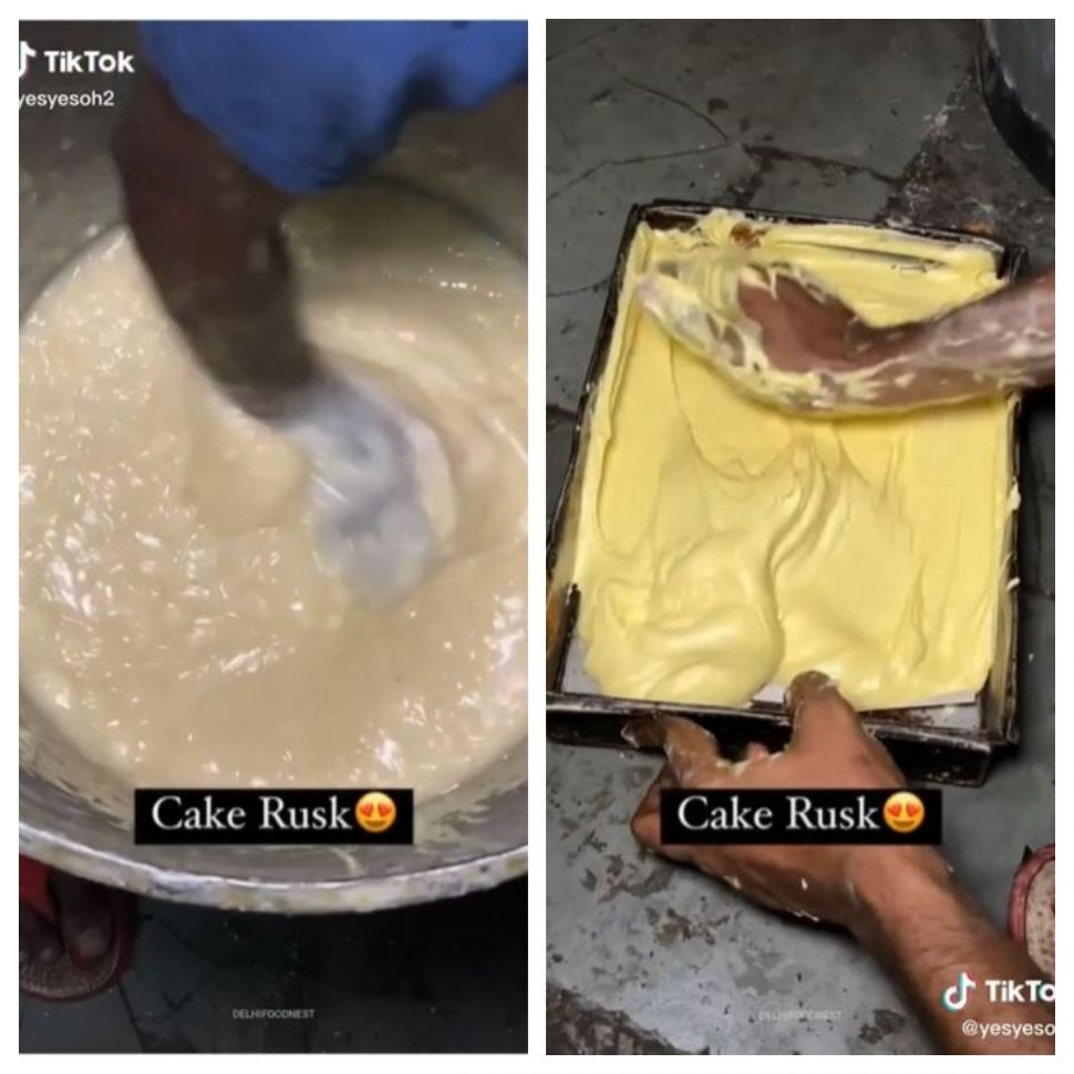 Bikin kue dengan tangan kosong (TikTok @yesyesoh2)