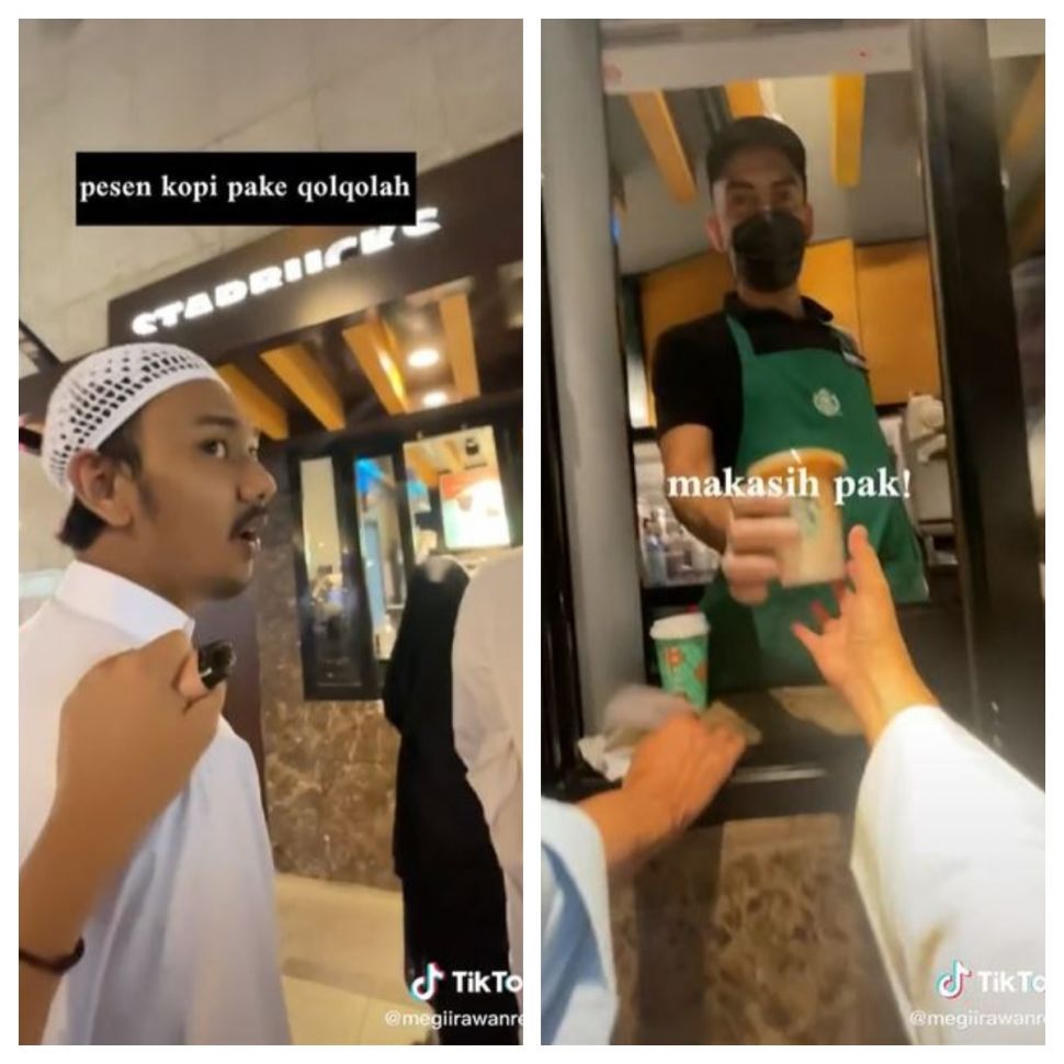 Pesan kopi dengan qalqalah (TikTok @megiirawanreal)