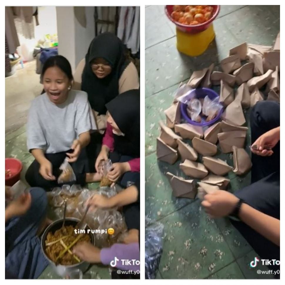 Berbagi makanan buka puasa (TikTok @wuff.y0u0)