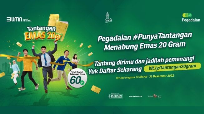 Program Tantangan Emas 20gr. (Dok: Pegadaian)