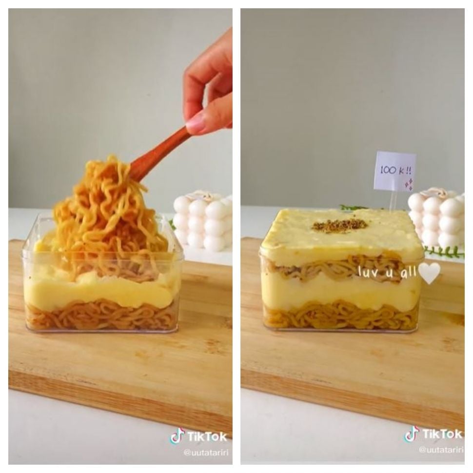 Dessert box mi instan (TikTok @uutatariri)