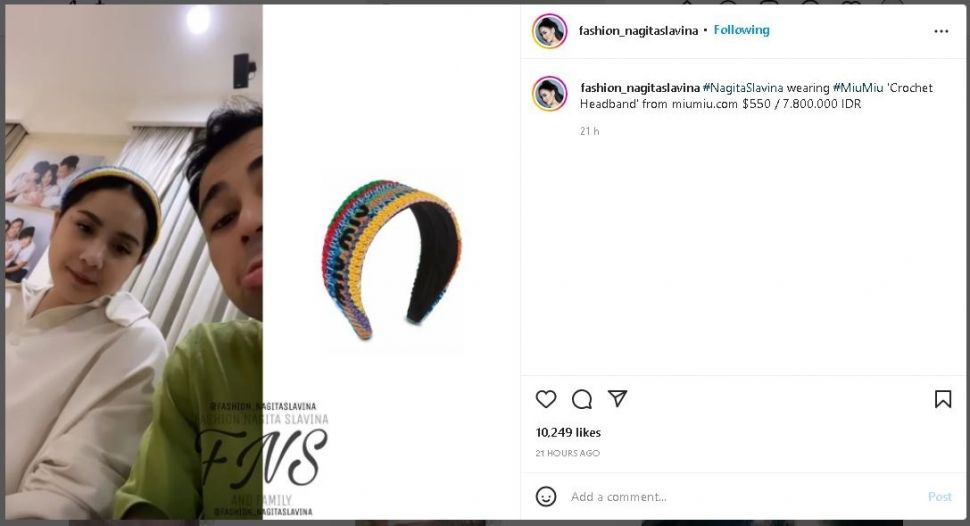 5 Koleksi Bando Nagita Slavina (instagram.com/fashion_nagitaslavina)