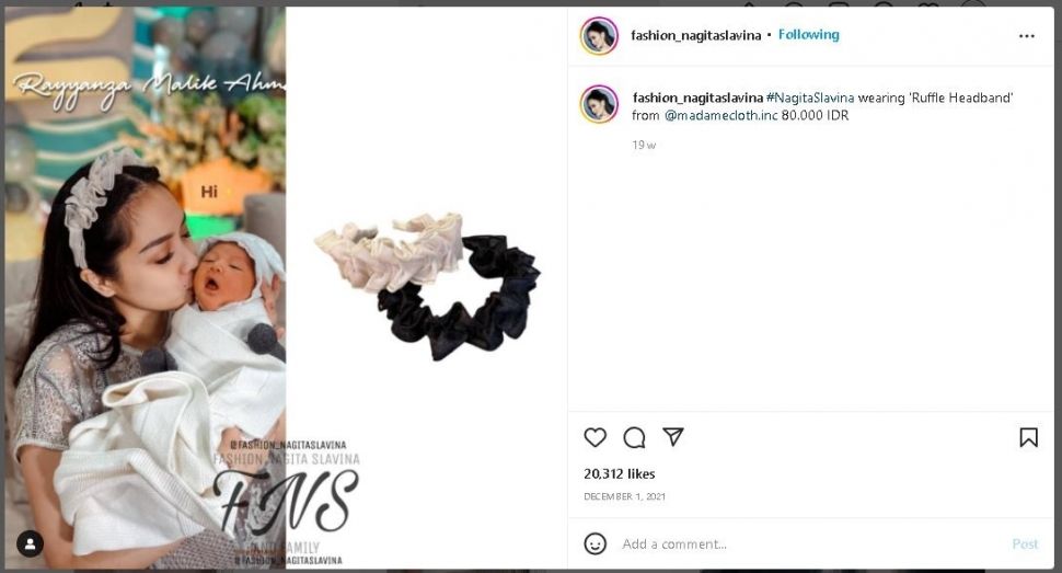 5 Koleksi Bando Nagita Slavina (instagram.com/fashion_nagitaslavina)