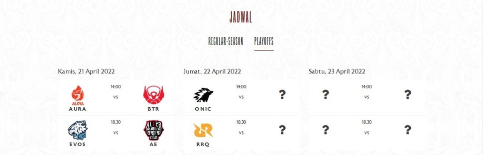 Jadwal Playoff MPL ID Season 9. [MPL]