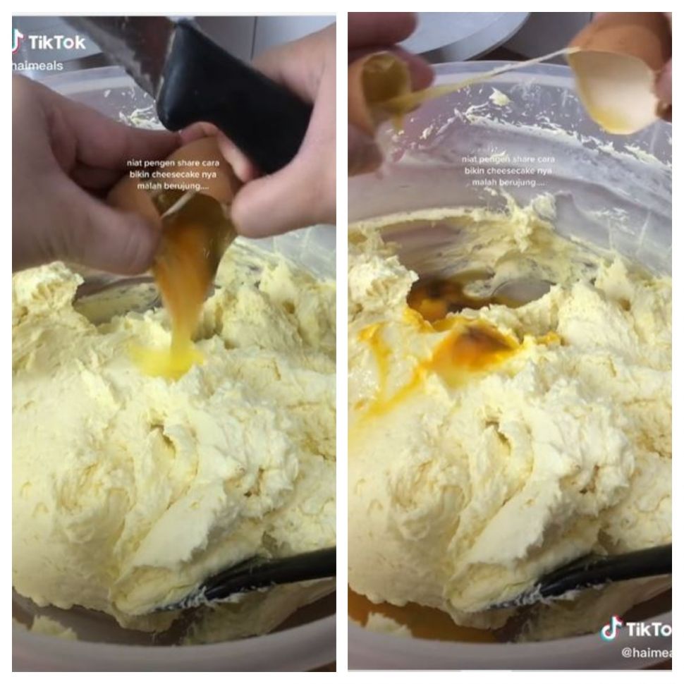 Cream cheese dan telur busuk (TikTok @haimeals)