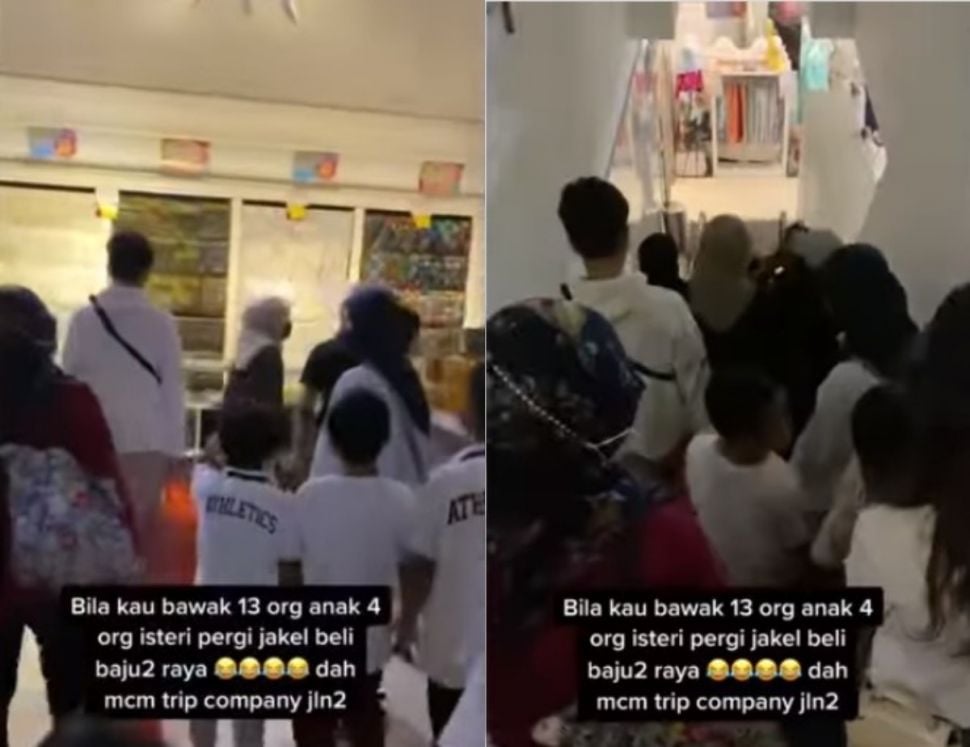 Pria belanja bersama anak dan istri (Instagram/suarasemangat)