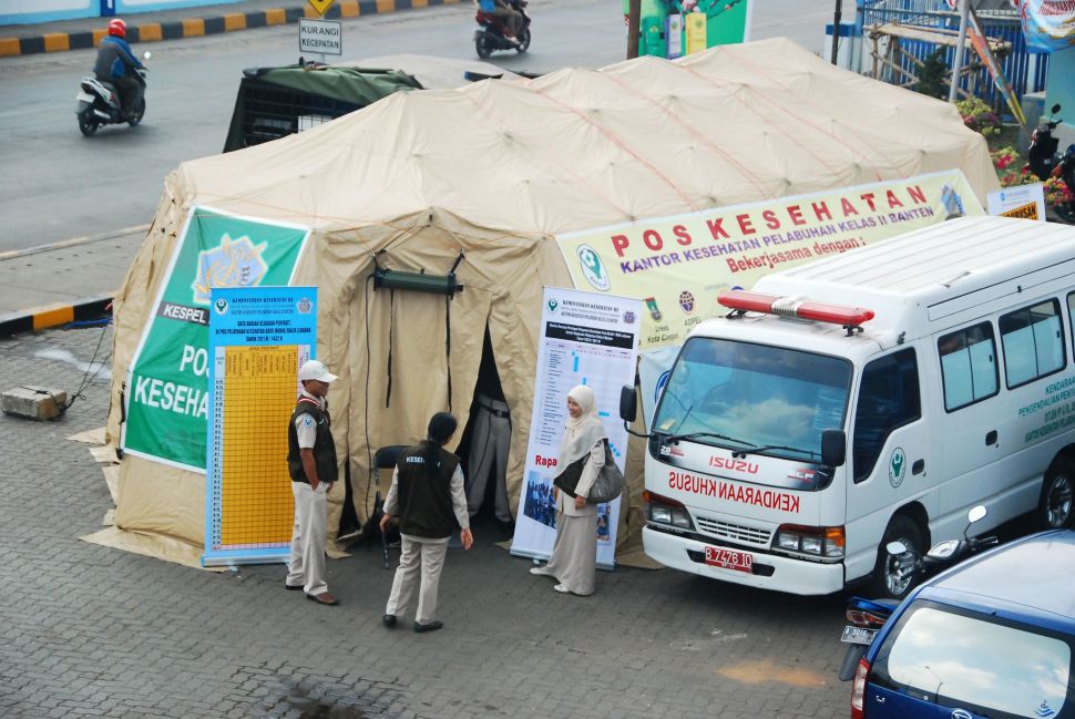 Pos kesehatan mudik Kemenkes. (dok. Kemenkes)