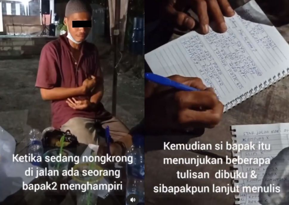 Bapak-bapak Miliki Keterbatasan Fisik Menulis Minta Tolong, Mau Pulang Kampung Tapi Mandor Tak Bayar Gaji (Instagram/sahabatsurga)