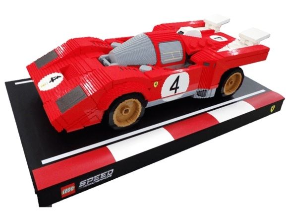 Versi 3D dari LEGO® Speed Champions Ferrari 512M build. (Dok. LEGO®)