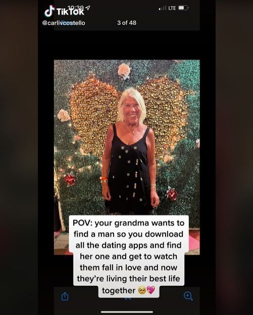 Wanita Pakai Aplikasi Kencan Online untuk Mencarikan Jodoh Nenek (tiktok.com/@carlivcostello)