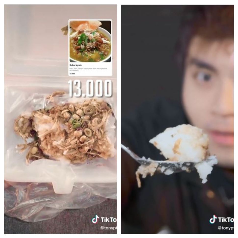 Bubur mirip ketupat (TikTok @tonyptra)