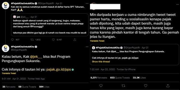 Warganet Kritik Akun Dirjen Pajak. (Twitter)