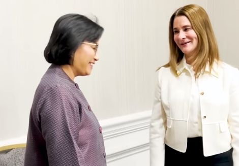 Menkeu Sri Mulyani dan Melinda French (@smindrawati)