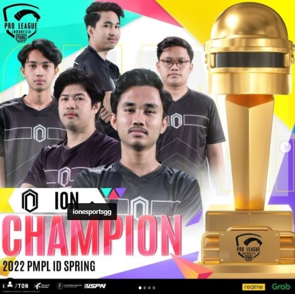 ION Sports, juara PMPL ID Spring 2022. [Instagram/@pubgmobile.esports.id]