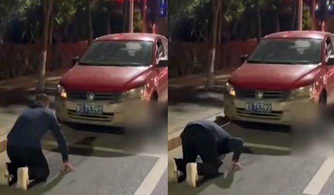 Seorang Pria Tiba-tiba Sujud 3 Kali Depan Mobilnya, Ternyata Alasan Dibaliknya Bikin Terharu. (Eva.vn)