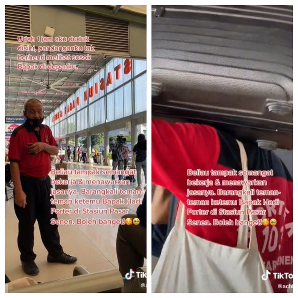 Porter stasiun (TikTok @achkw)