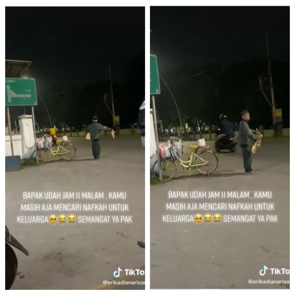 Kakek penjual kerupuk jam 11 malam (TikTok @racuninkamuu04)