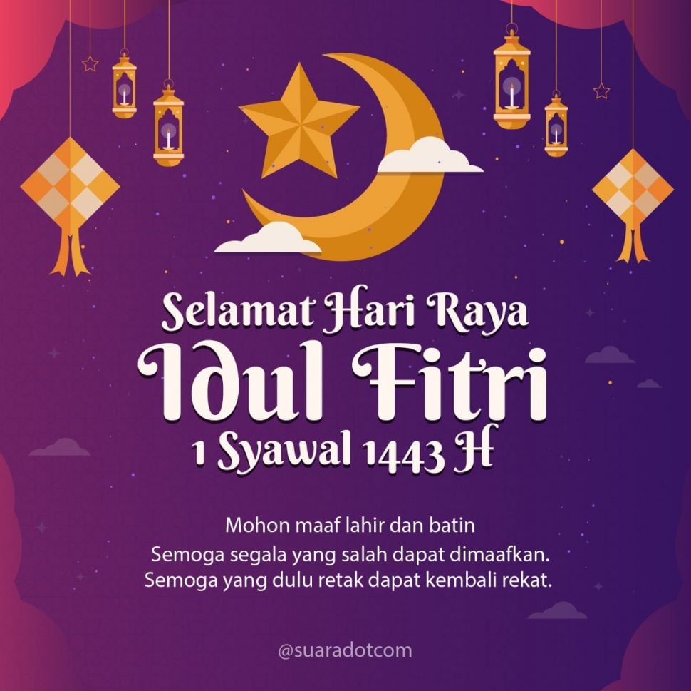 Kartu Ucapan Idul Fitri 2022 Digital dari Suara.com (SUARA.com)