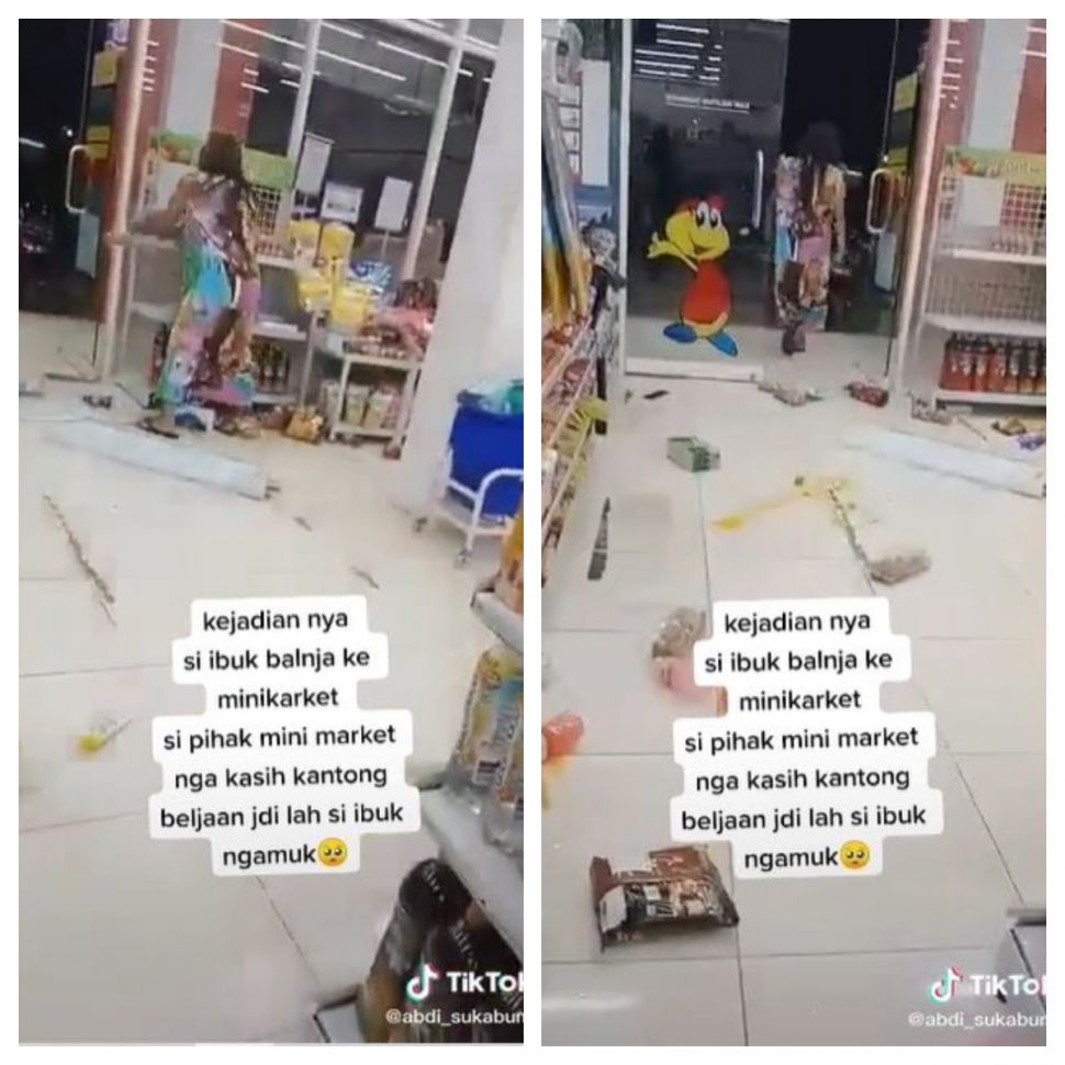 Ibu-ibu mengamuk (TikTok @abdi_sukabumi)