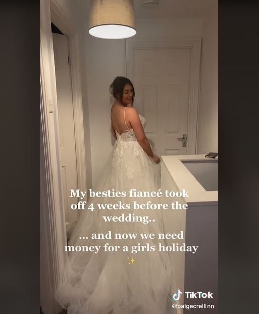 Tunangan Kabur, Wanita Ini Jual Gaun Pengantin Miliknya (tiktok.com/paigecrellinn)