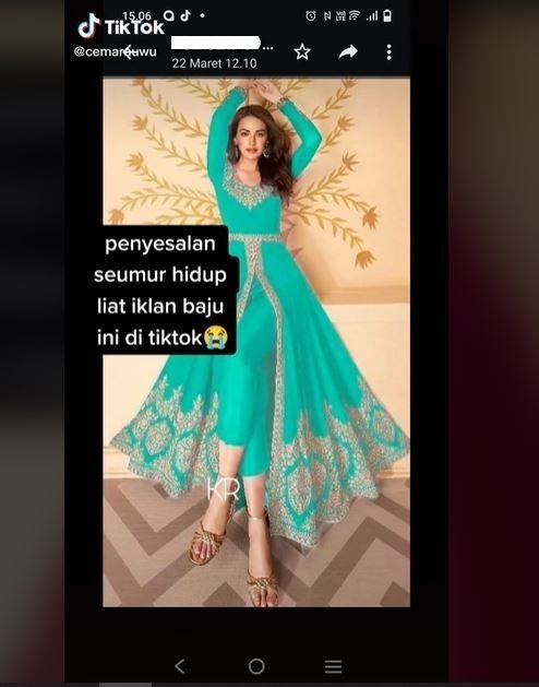 Beli Gaun Abaya India di Toko Online, yang Datang Malah Begini (tiktok.com/cemarauwu)