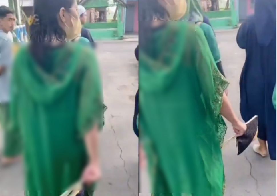 Viral Wanita Pakai Kaftan ini untuk Lebaran, Bikin Geleng-geleng Kepala. (Instagram/@terangmedia)