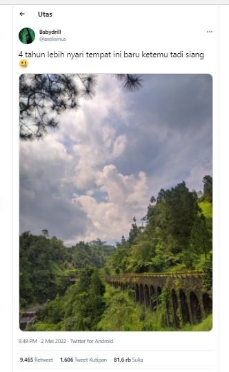 Diduga lokasi syuting 'KKN di Desa Penari' (Twitter @axelisirius)