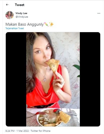 Cara elegan makan bakso (Twitter @VindyLee)
