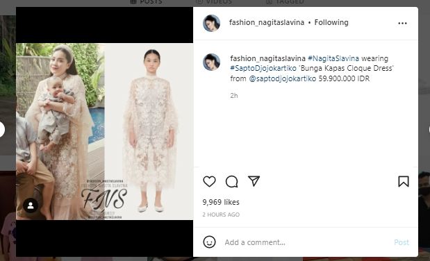 Harga baju Lebaran yang dikenakan Nagita Slavina (Instagram/@fashion_nagitaslavina)